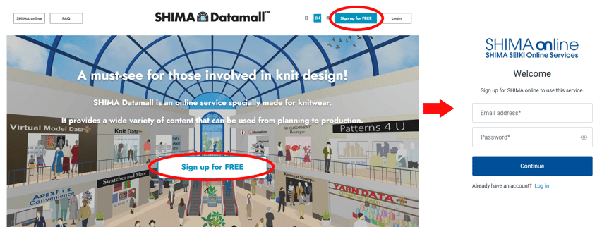 SHIMA Datamall account registration