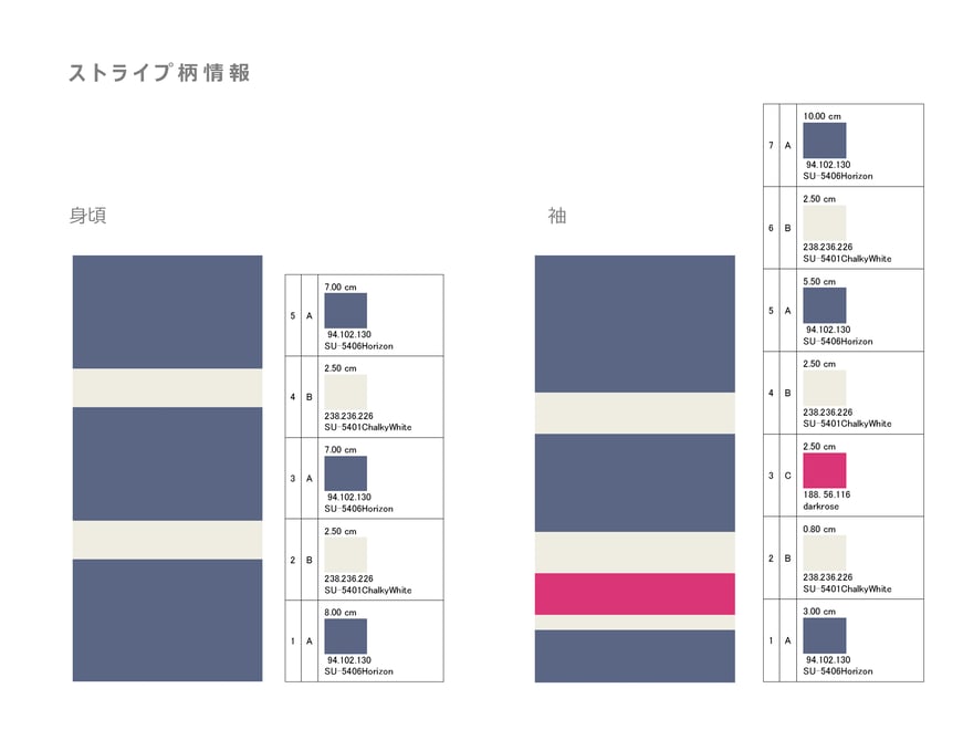 ストライプ柄情報